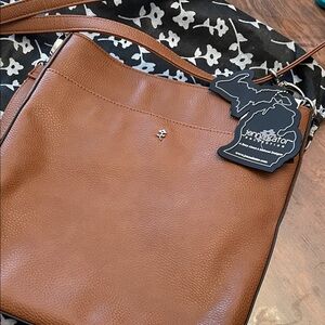 Jenna Kator Brown Leather Crossbody Bag Brand New Never Used Vegan